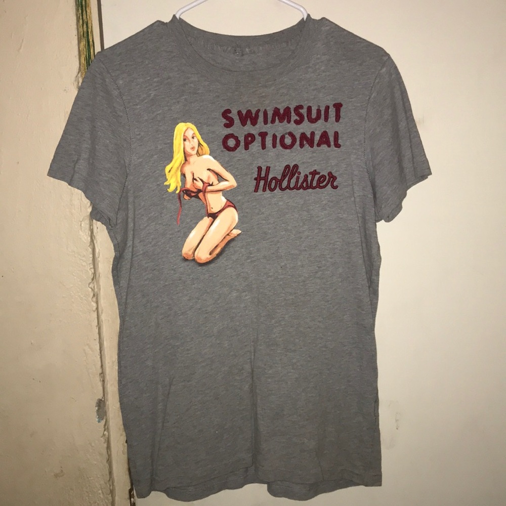 Hollister nude model shirt